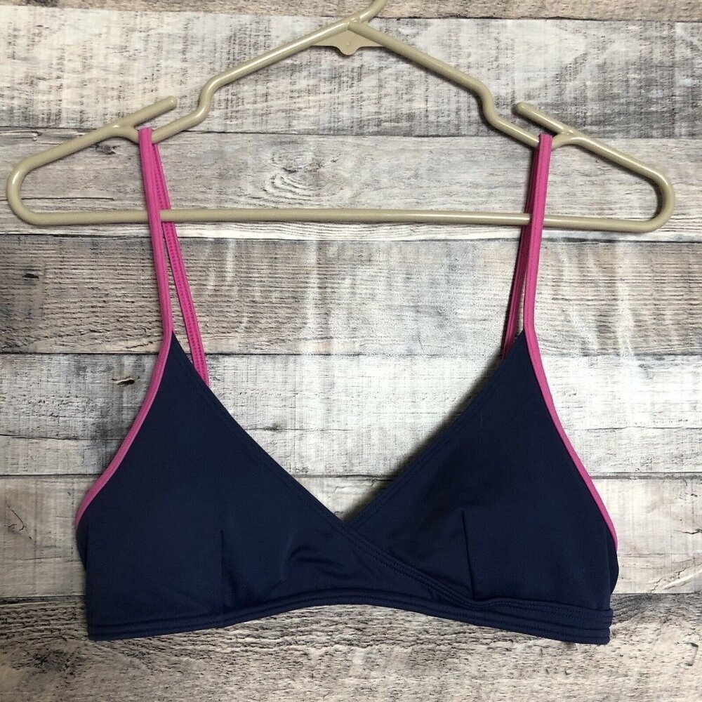 Victoria's Secret Blue & Pink Lightly Padded Bikini Top Size Small